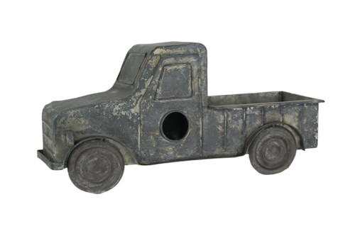 Rustic Distressed Metal Retro Pickup Truck Hanging Birdhouse Main image