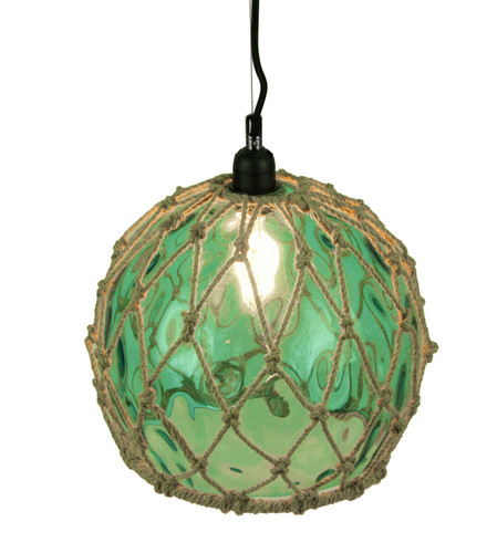 Glass Rope Wrapped Pendant Light Coastal Ceiling Lamp Main image