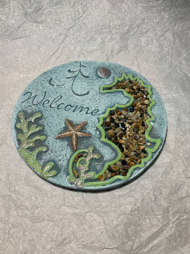 Welcome Decorative Coastal Stepping Stone or Wall Hanging Main image