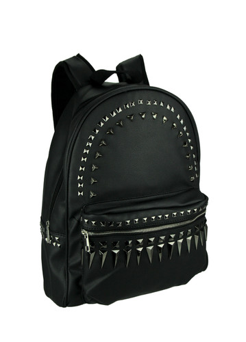 Black Studded Multi Pocket Fashion Laptop Backpack Main image
