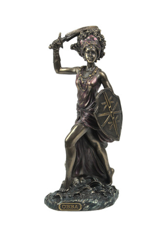 Bronzed Finish Obba Orisha of Marriage and Transformation Statue Main image