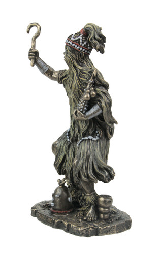 Bronzed Finish Babalu Aye Orisha of Health and Healing Statue 8.5 Inches Tall Additional image