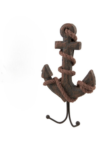 Set of 2 Weathered Finish Anchor Nautical Wall Hooks Additional image