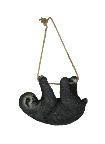 Adorable Sleepy Three-Toed Sloth Hand-Painted Hanging Statue Main image