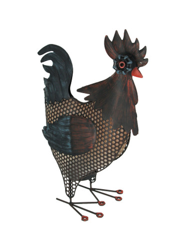 Industrial Farmhouse Brown Metal Rooster Battery Powered Accent Light Additional image