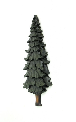 16 Inch Hand Carved Wooden Pine Tree Wall Hanging Art Rustic Cabin Home Decor Additional image