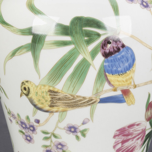 AA Importing Birds and Flowers 10" Ginger Jar with Lid Additional image