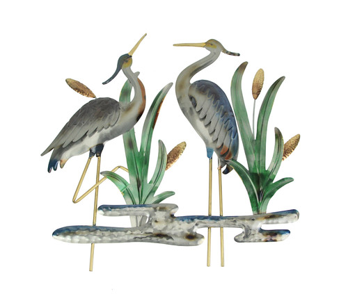 24 Inch Metal Heron Wall Art Hanging Home Garden Decor Indoor Outdoor Sculpture Main image