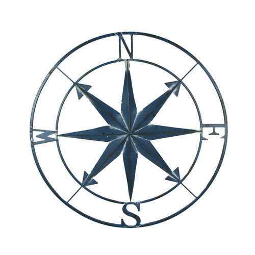 Distressed Metal Indoor/Outdoor Compass Rose Wall Hanging 28 Inch Main image