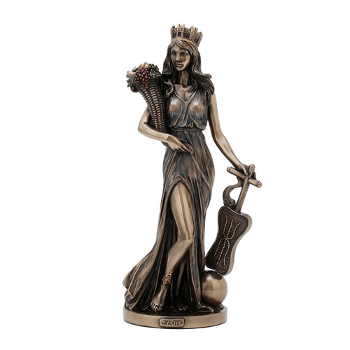 Bronze Finished Tyche Greek Goddess Of Fortune Statue Fortuna Lady Luck Main image