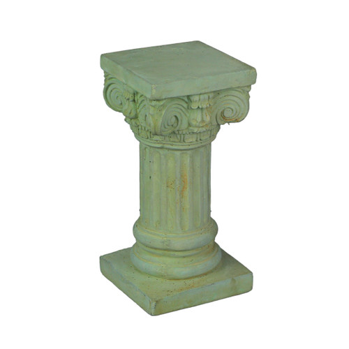 Verdigris Finish Solid Concrete Roman Ionic Column Pillar Pedestal 8.25 Inch Main image