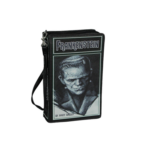 Black Vinyl Frankenstein Book Handbag Clutch Purse Crossbody Bag Mary Shelley Main image
