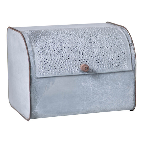 Irvins Country Tinware Bread Box in Weathered Zinc Main image