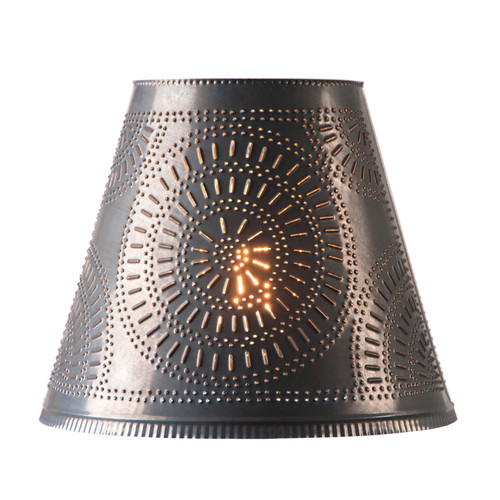 Irvins Country Tinware 14-Inch Fireside Shade with Chisel in Kettle Black Main image