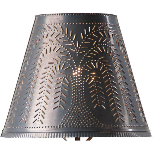 Irvins Country Tinware 14-Inch Fireside Shade with Willow in Kettle Black Additional image