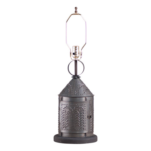 Irvins Country Tinware Fireside Lamp Base with Willow in Kettle Black Main image