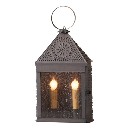 Irvins Country Tinware Harbor Lantern with Chisel in Kettle Black Main image