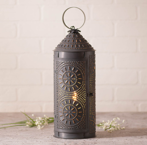 Irvins Country Tinware 18-Inch Chimney Lantern in Kettle Black Additional image