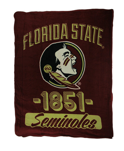 Florida State Seminoles Plush Throw in a Tote Travel Blanket Main image