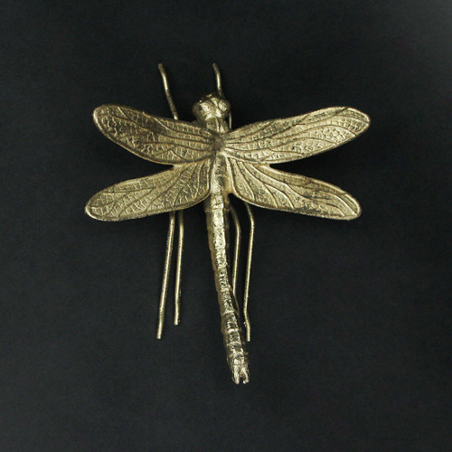 7 Inch Resin Gold Dragonfly Painted Sculpture Wall Art Home Decor Hanging Statue Additional image