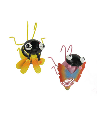 Set of 3 Metal Bug Flower Pot Hanger Decor Figurines Main image