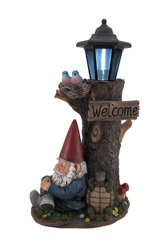 Gnome Nap Station and Welcome Sign Solar LED Lantern Main image