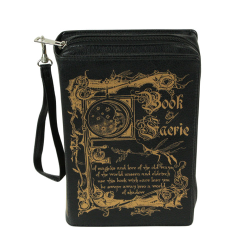 Vinyl Book of Faerie Zip Close Novelty Clutch Bag Coin Purse Witch Fashion Additional image