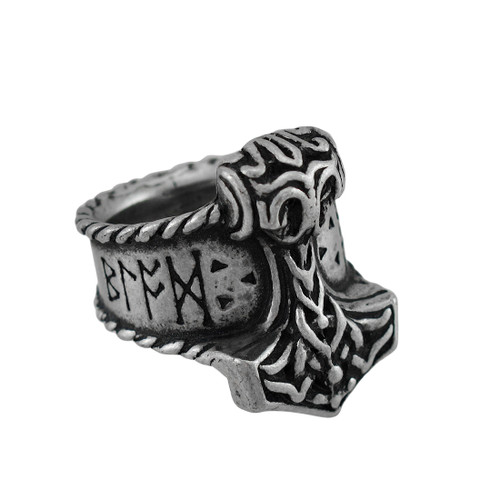 Alchemy Thor's Rune Hammer Ring Main image
