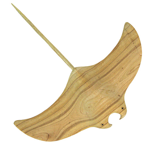 22 Inch Hand Carved Wood Stingray Sculpture Home Decor Art Main image