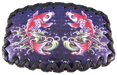 Tattoo Koi Fish Black Leather Belt Buckle Strength Main image