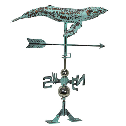 Verdigris Copper Humpback Whale Weathervane Additional image