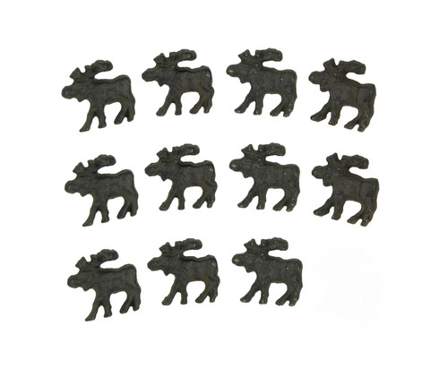 Rustic Brown 11 Piece Cast Iron Moose Drawer Pull Cabinet Knob Set Main image