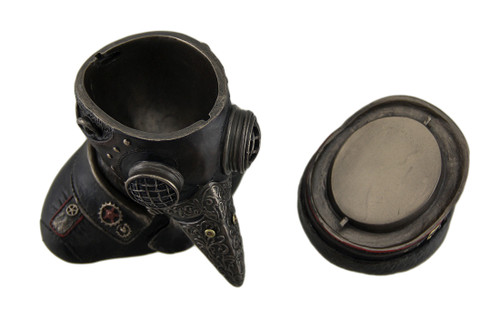 Steampunk Plague Doctor Antique Bronze Finish Trinket Box Additional image