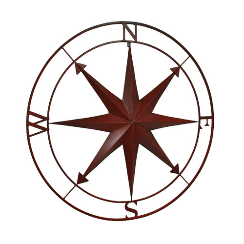 Scratch & Dent Compass Rose Lightly Distressed Metal Wall Hanging Main image