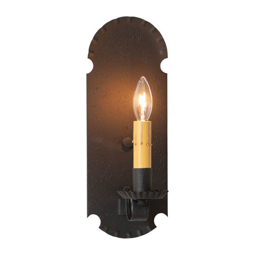 Irvins Country Tinware Apothecary Sconce in Textured Black Main image