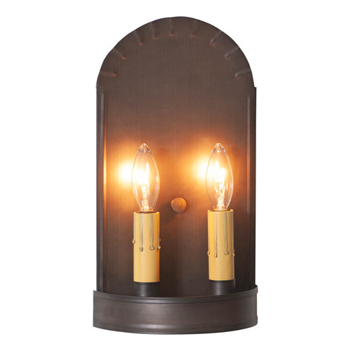 Irvins Country Tinware Arch Sconce in Kettle Black Main image