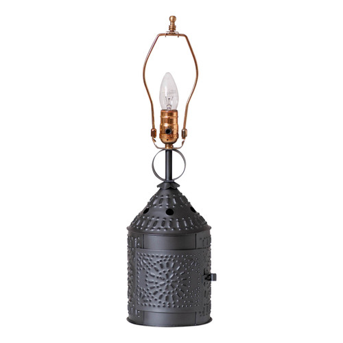 Irvins Country Tinware Paul Revere Lamp Base in Smokey Black Main image