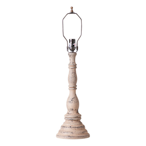 Irvins Country Tinware Davenport Wood Table Lamp Base in Hartford Buttermilk Main image