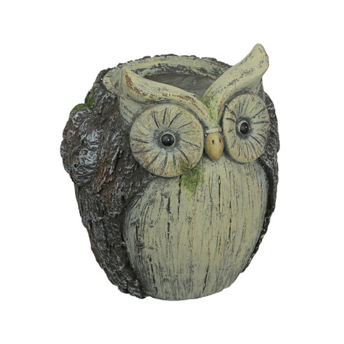 Resin Tree Bark Owl Planter Decorative Succulent Flower Pot Main image