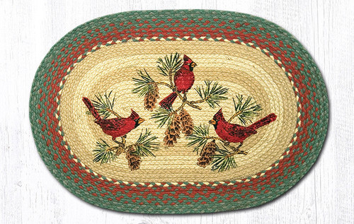 Earth Rugs OP-25 Cardinals Oval Patch 20" x 30" Main image