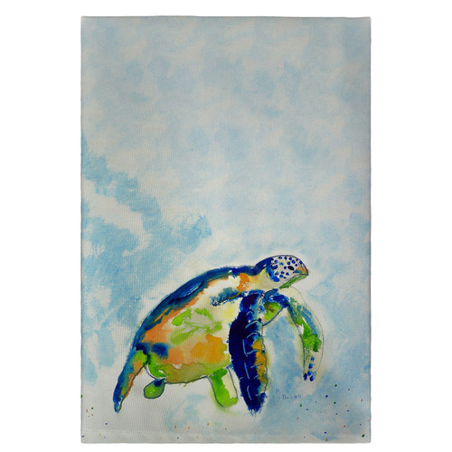 Betsy Drake Blue Sea Turtle Guest Towel Main image