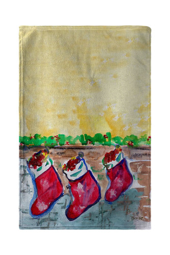 Betsy Drake Christmas Stockings Kitchen Towel Main image