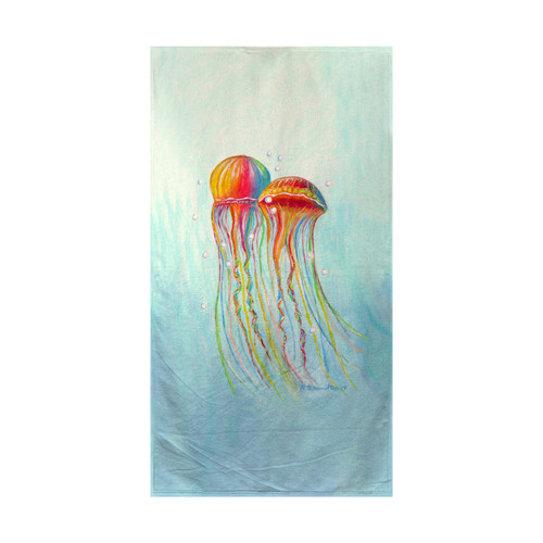 Betsy Drake Colorful Jellyfish Beach Towel Main image