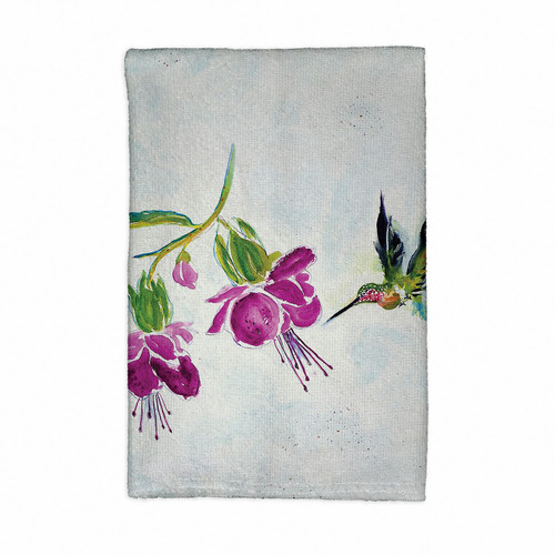 Betsy Drake Purple Hummingbird Kitchen Towel Main image