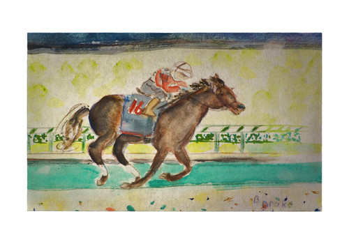 Betsy Drake Derby Winner Racehorse 30 X 50 Inch Comfort Floor Mat Main image