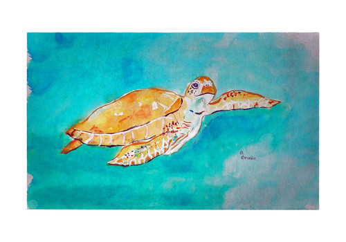 Betsy Drake Brown Sea Turtle 30 Inch By 50 Inch Comfort Floor Mat Main image