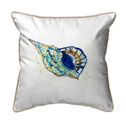 Betsy Drake Betsy's Conch Shell Extra Large 22 X 22 Indoor/Outdoor White Pillow Main image