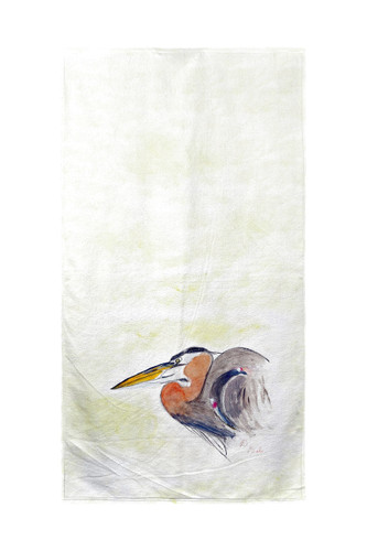 Betsy Drake Heron Portrait Beach Towel Main image