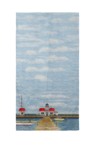 Betsy Drake Marshes Manteo Lighthouse Beach Towel Main image