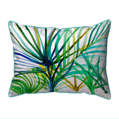 Betsy Drake Teal Palms 20x24 Extra Large Zippered Indoor/Outdoor Pillow Main image
